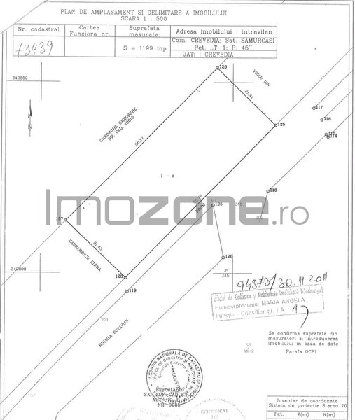 Crevedia, Samurcasi, 1.200 mp, utilitati in zona, comision 0%, Imozone.